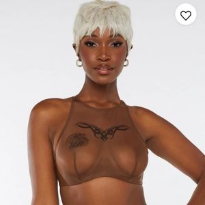 Savage X Fenty mesh tattoo high neck bra